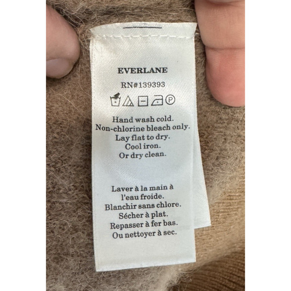 Everlane Alpaca Tiger Jacquard Cardigan Sweater Button Up, XS - Picture 7 of 9